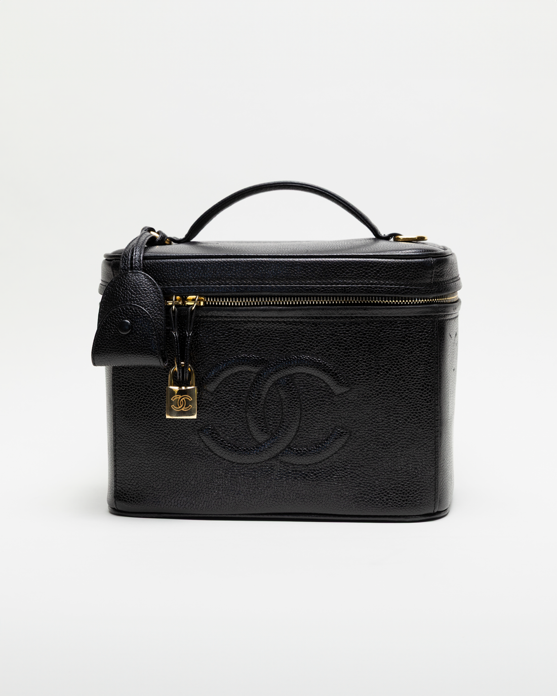 Chanel Archival Black Caviar Leather Vanity Crossbody Bag