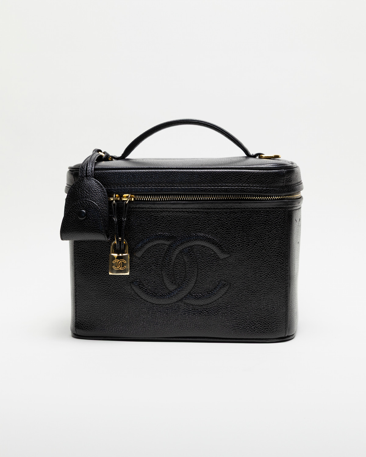 Chanel Archival Black Caviar Leather Vanity Crossbody Bag
