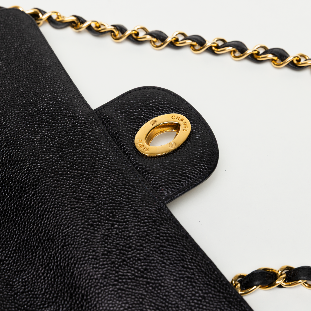 Chanel 1991 Black Caviar Bag with 24K Gold Hardware
