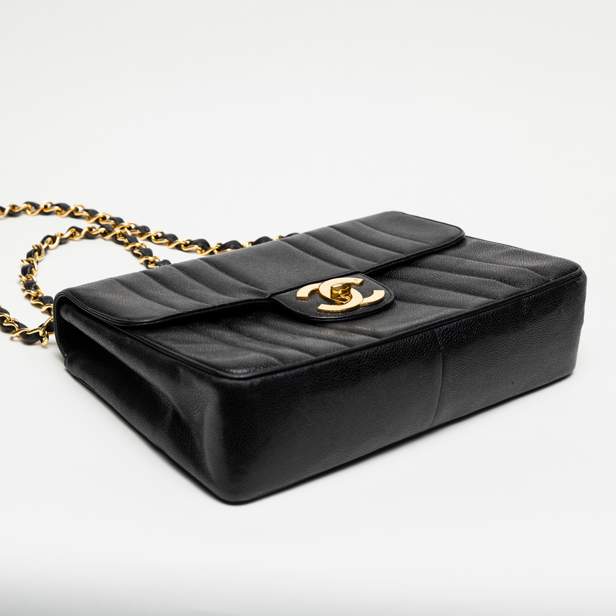 Chanel 1991 Black Caviar Bag with 24K Gold Hardware
