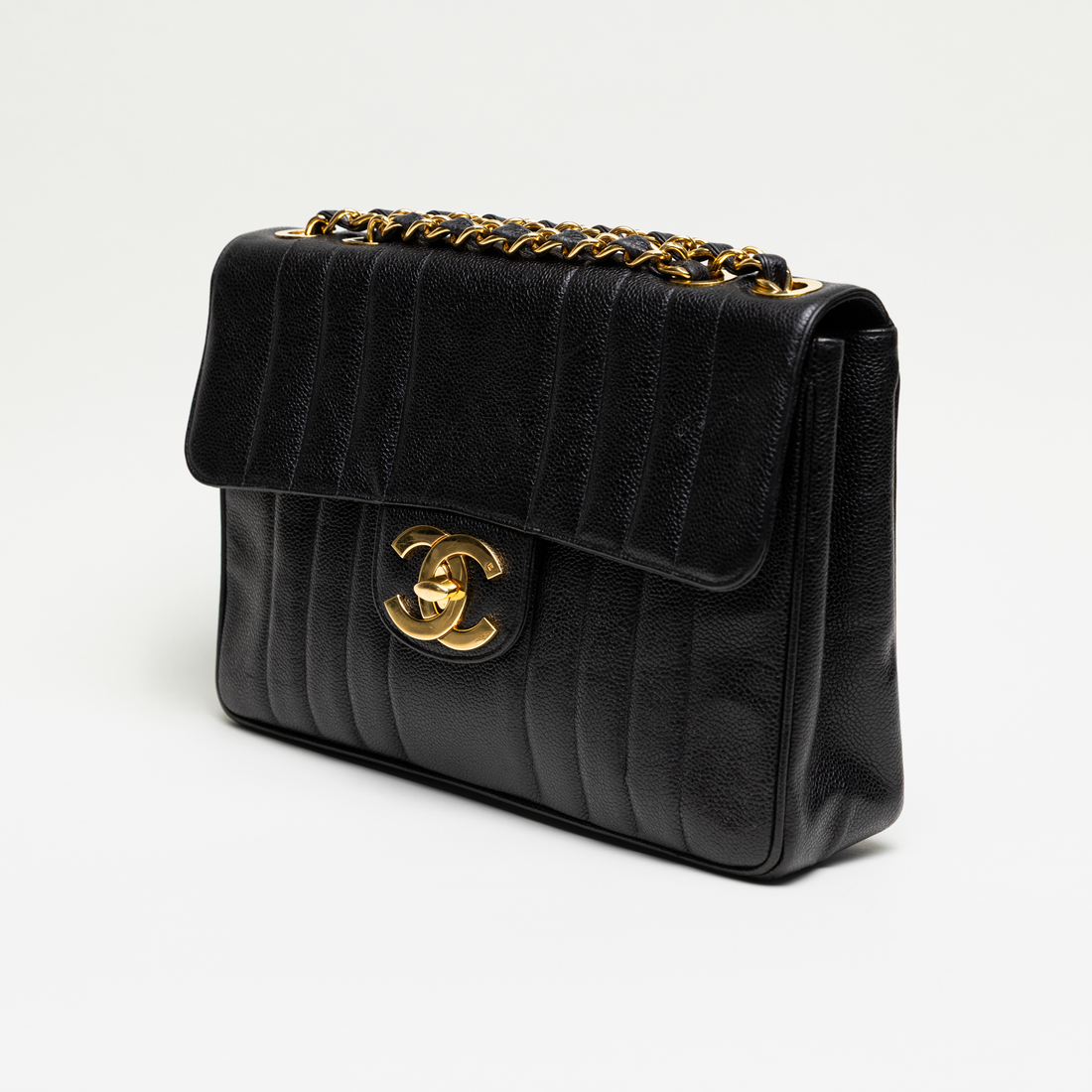 Chanel 1991 Black Caviar Bag with 24K Gold Hardware