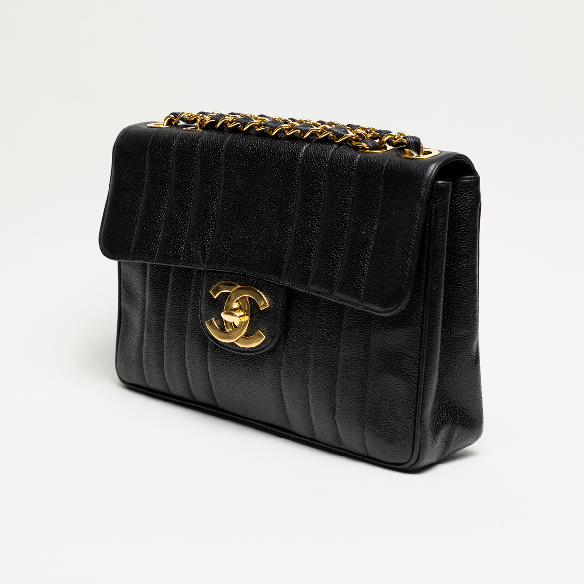 Chanel 1991 Black Caviar Bag with 24K Gold Hardware