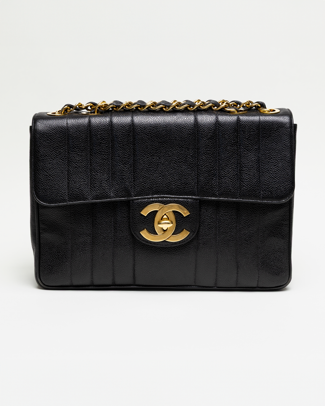 Chanel 1991 Black Caviar Bag with 24K Gold Hardware
