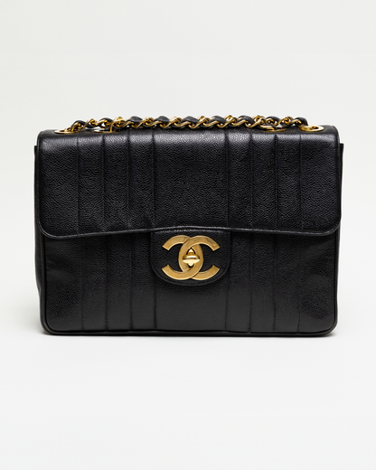 Chanel 1991 Black Caviar Bag with 24K Gold Hardware