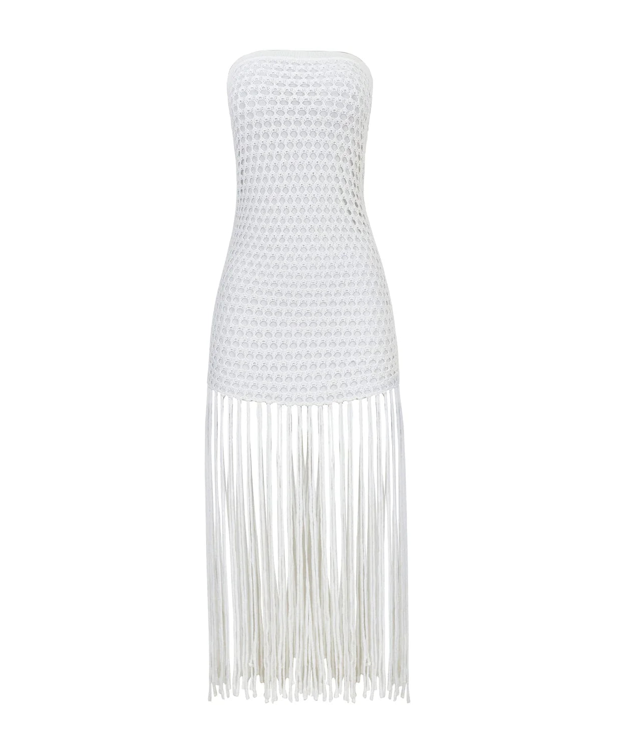 Vanessa Strapless Fringe Dress