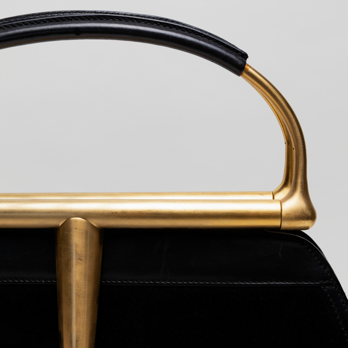 Gucci Archival 1994 Black Suede Snaffle Bit Bag