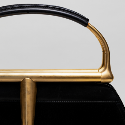 Gucci Archival 1994 Black Suede Snaffle Bit Bag