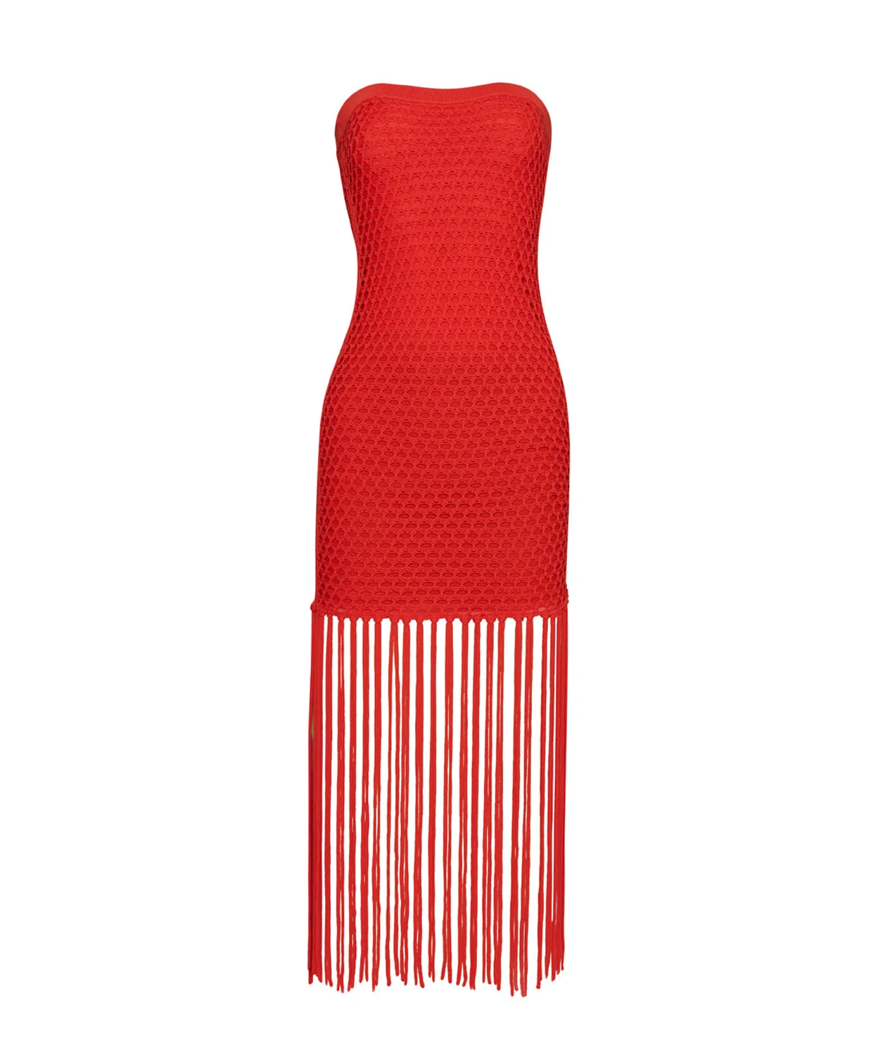 Vanessa Strapless Fringe Dress