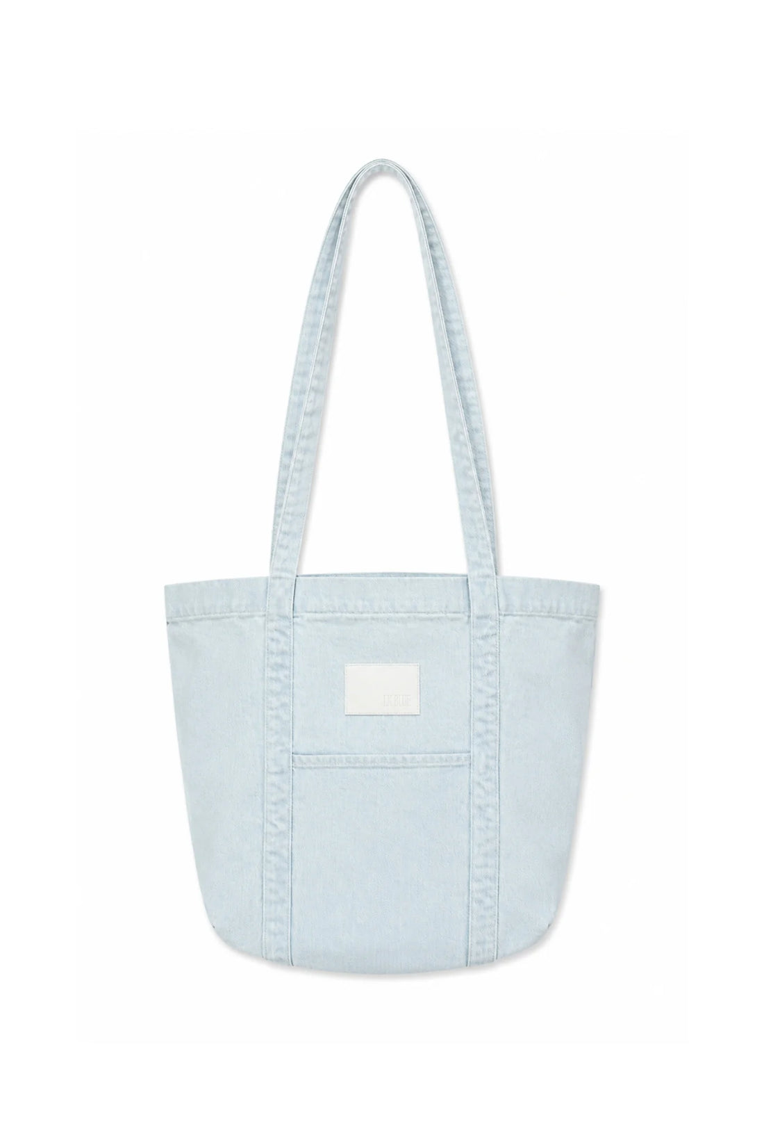 LK Pocketed Denim Tote Bag