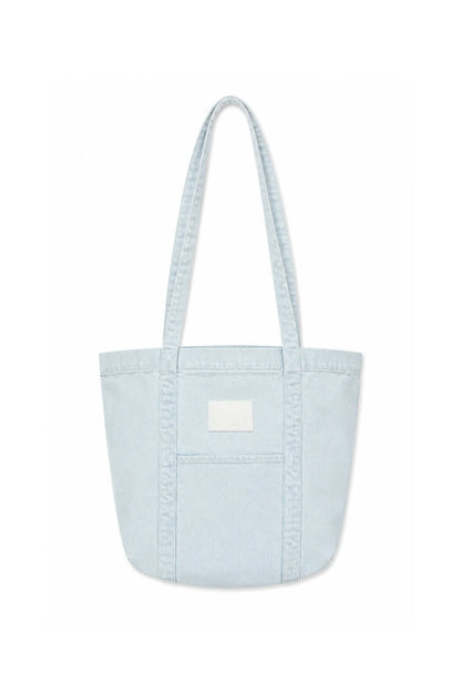LK Pocketed Denim Tote Bag