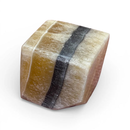 Phantom Zebra Calcite Cube with Black Band