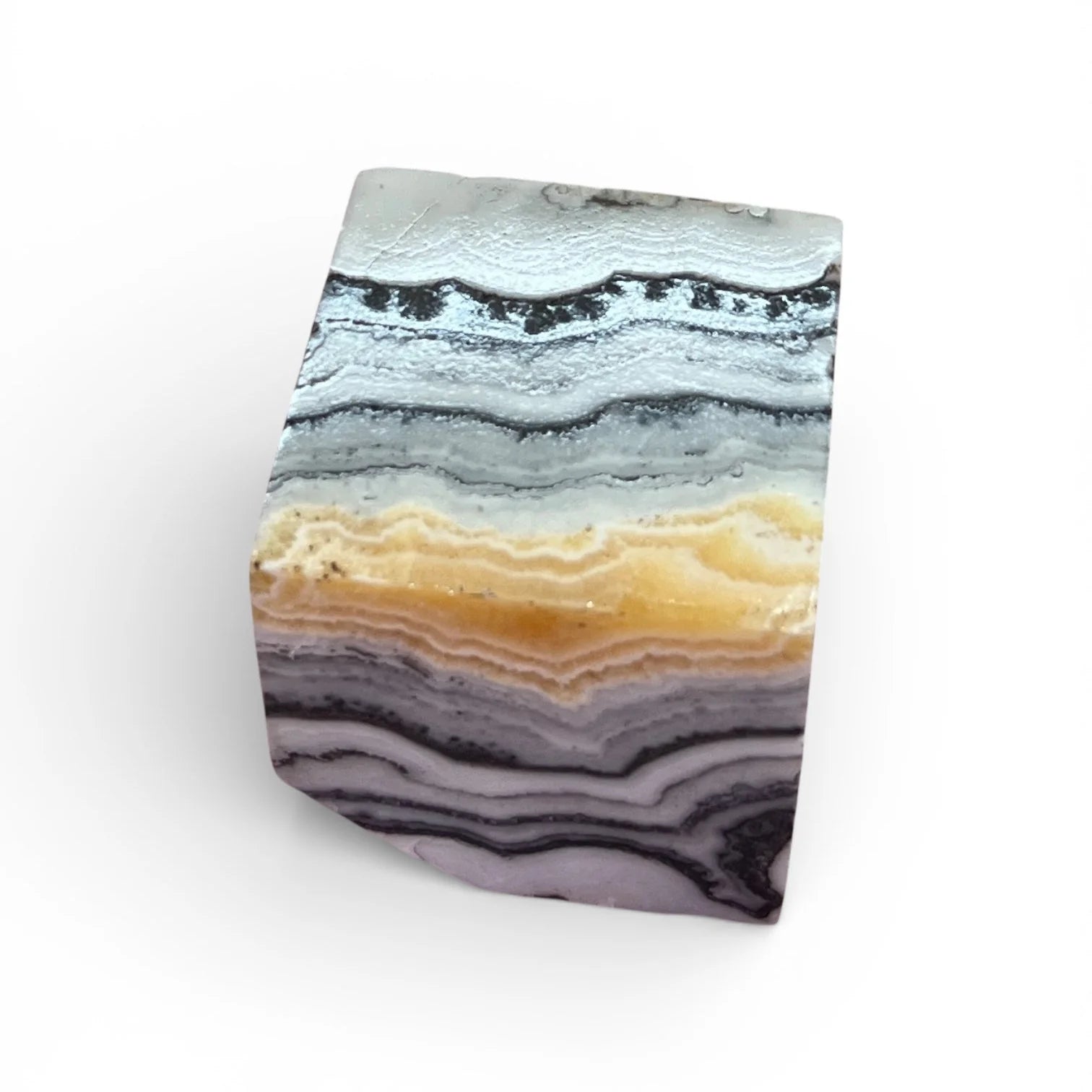 Phantom Zebra Calcite Cube Mini