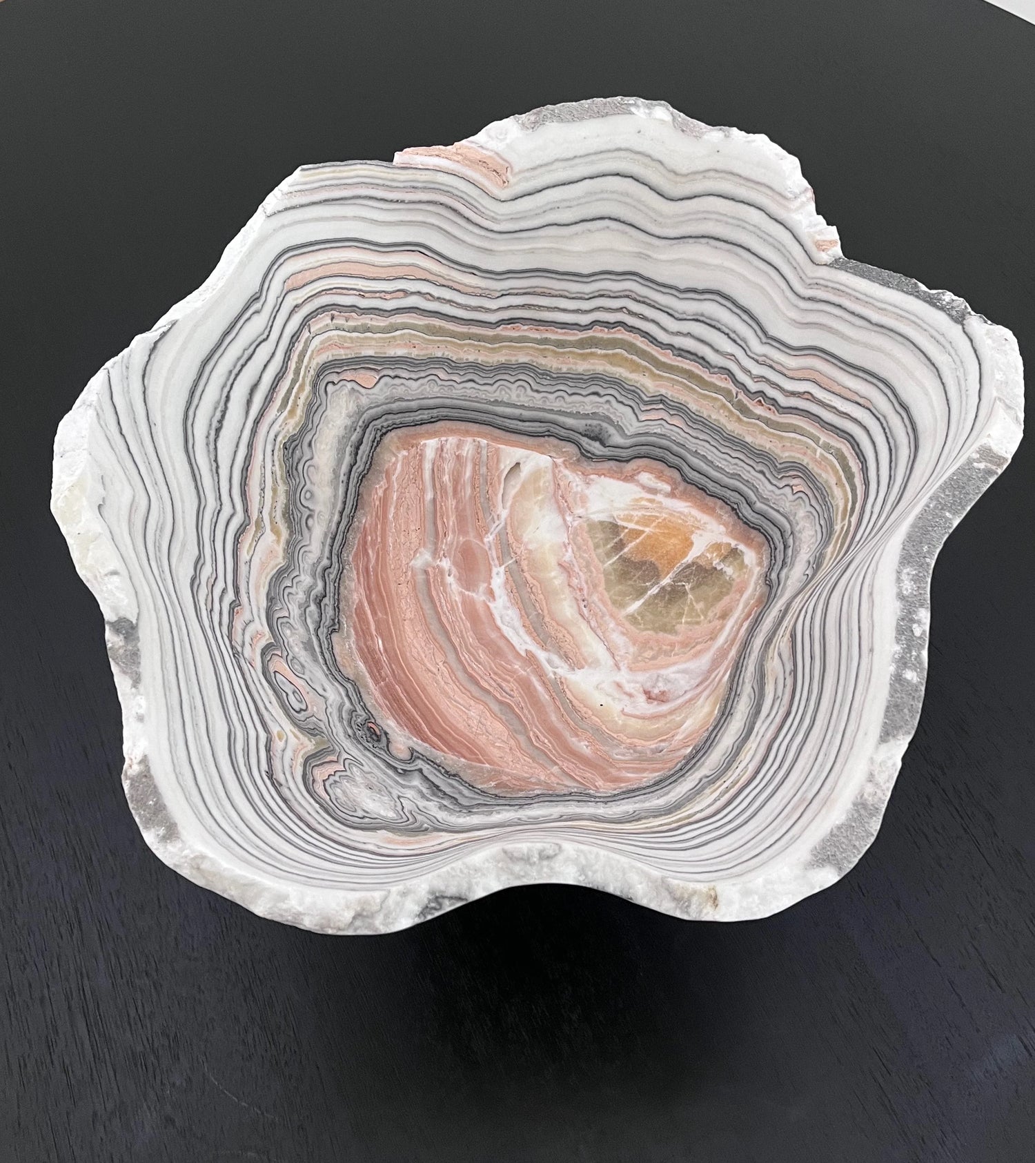 Pink Zebra Calcite Decorative Bowl