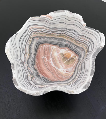 Pink Zebra Calcite Decorative Bowl