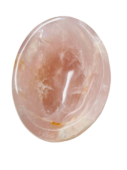 Hand Carved Rose Quartz Bowl
