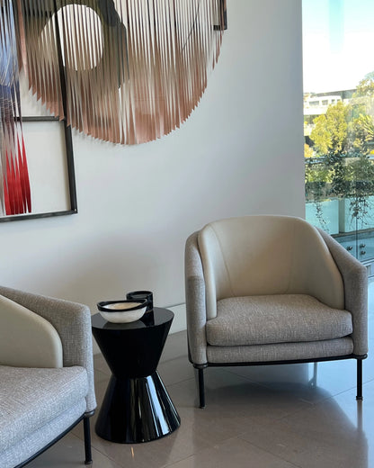 White Onyx Bowl with Black Onyx Rim