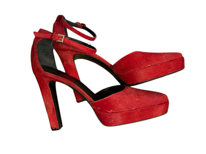 Rare Tom Ford for Gucci Red Advert Pony Hair Heels