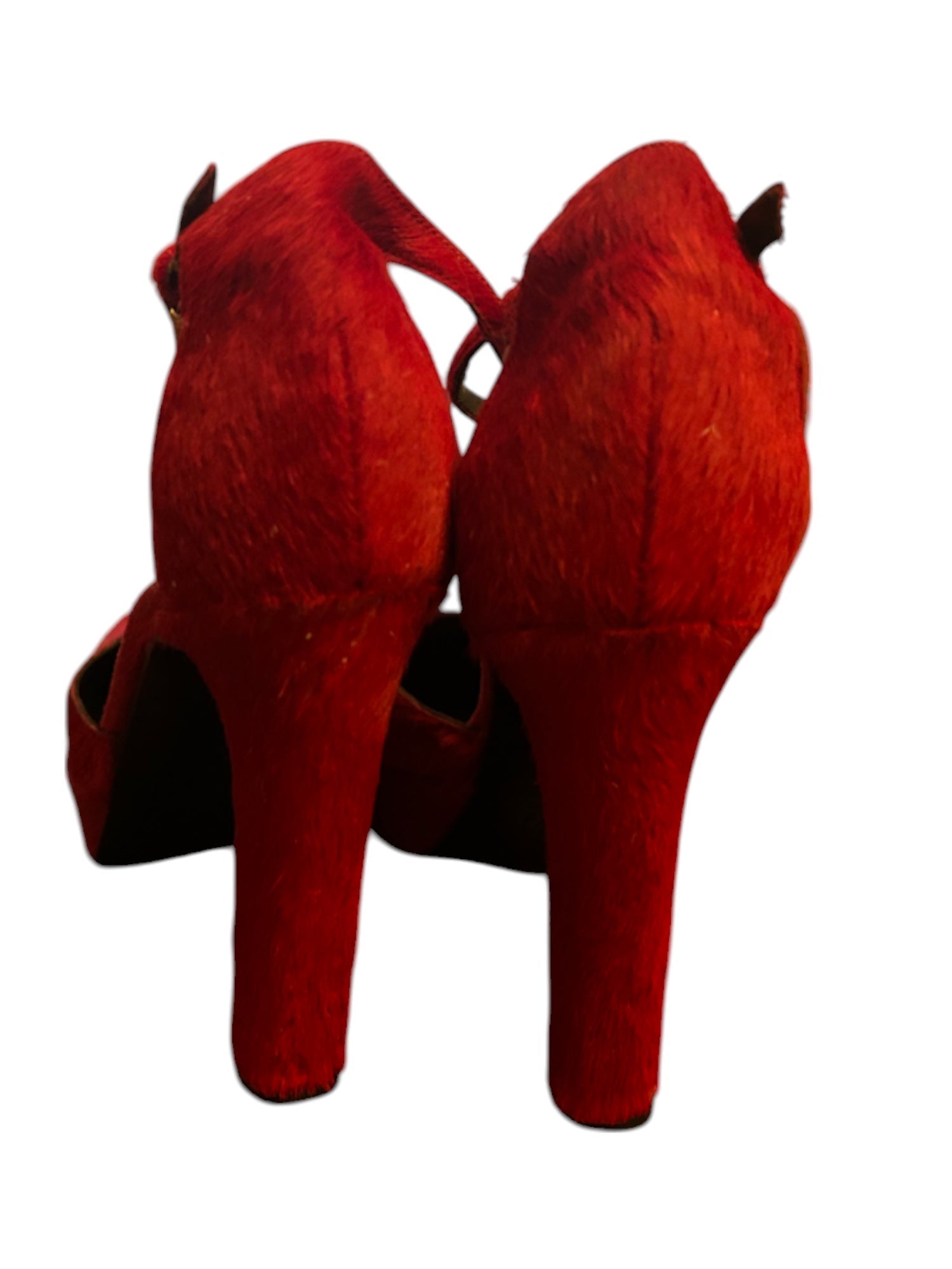 Rare Tom Ford for Gucci Red Advert Pony Hair Heels