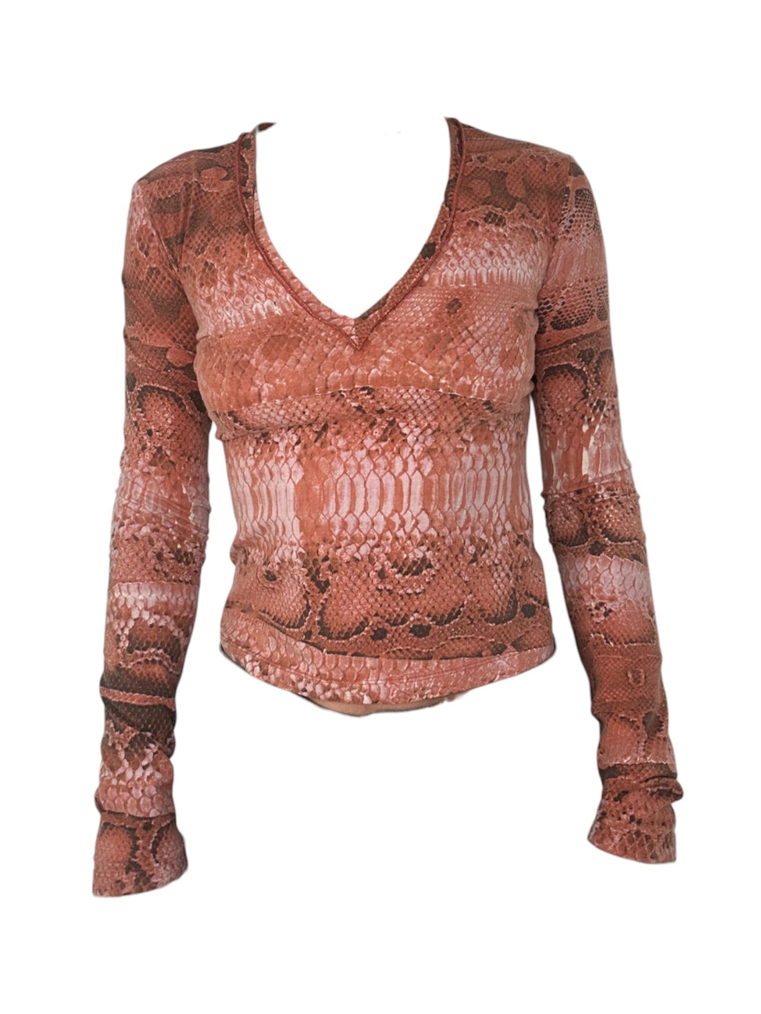 Just Cavalli Snake Print Long Sleeve Top