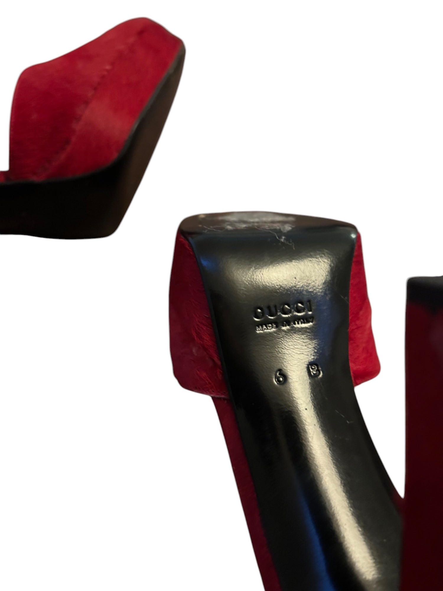 Rare Tom Ford for Gucci Red Advert Pony Hair Heels