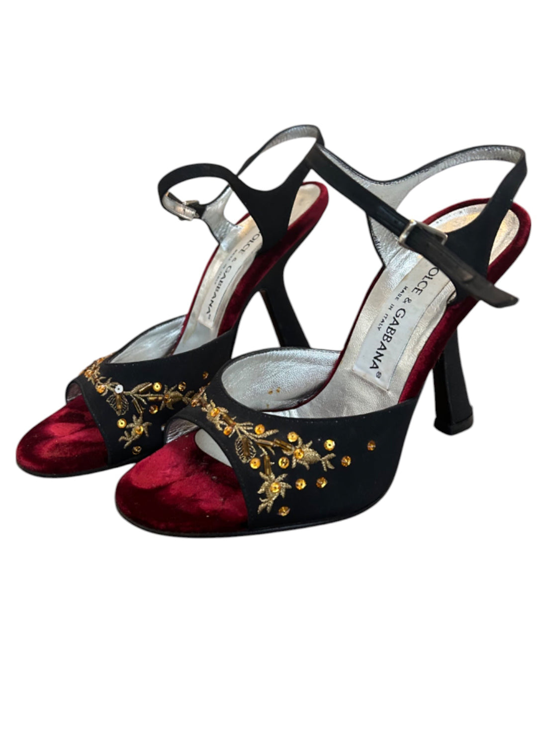 Dolce &amp; Gabbana SS 1998 Embroidered Heels