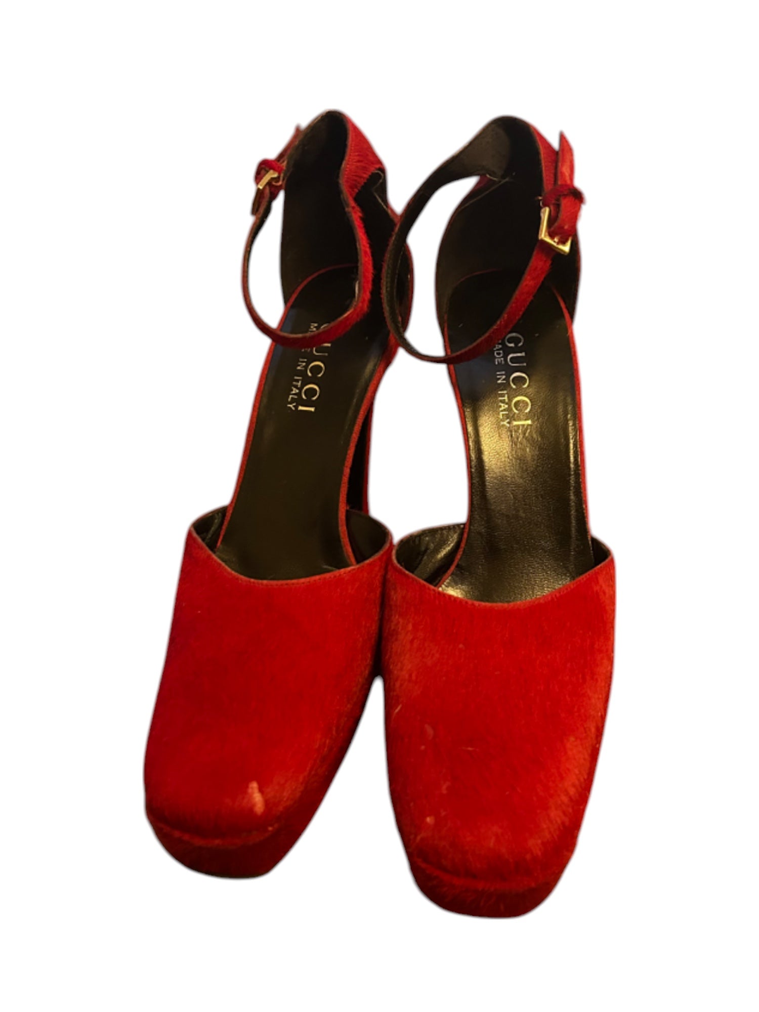 Rare Tom Ford for Gucci Red Advert Pony Hair Heels