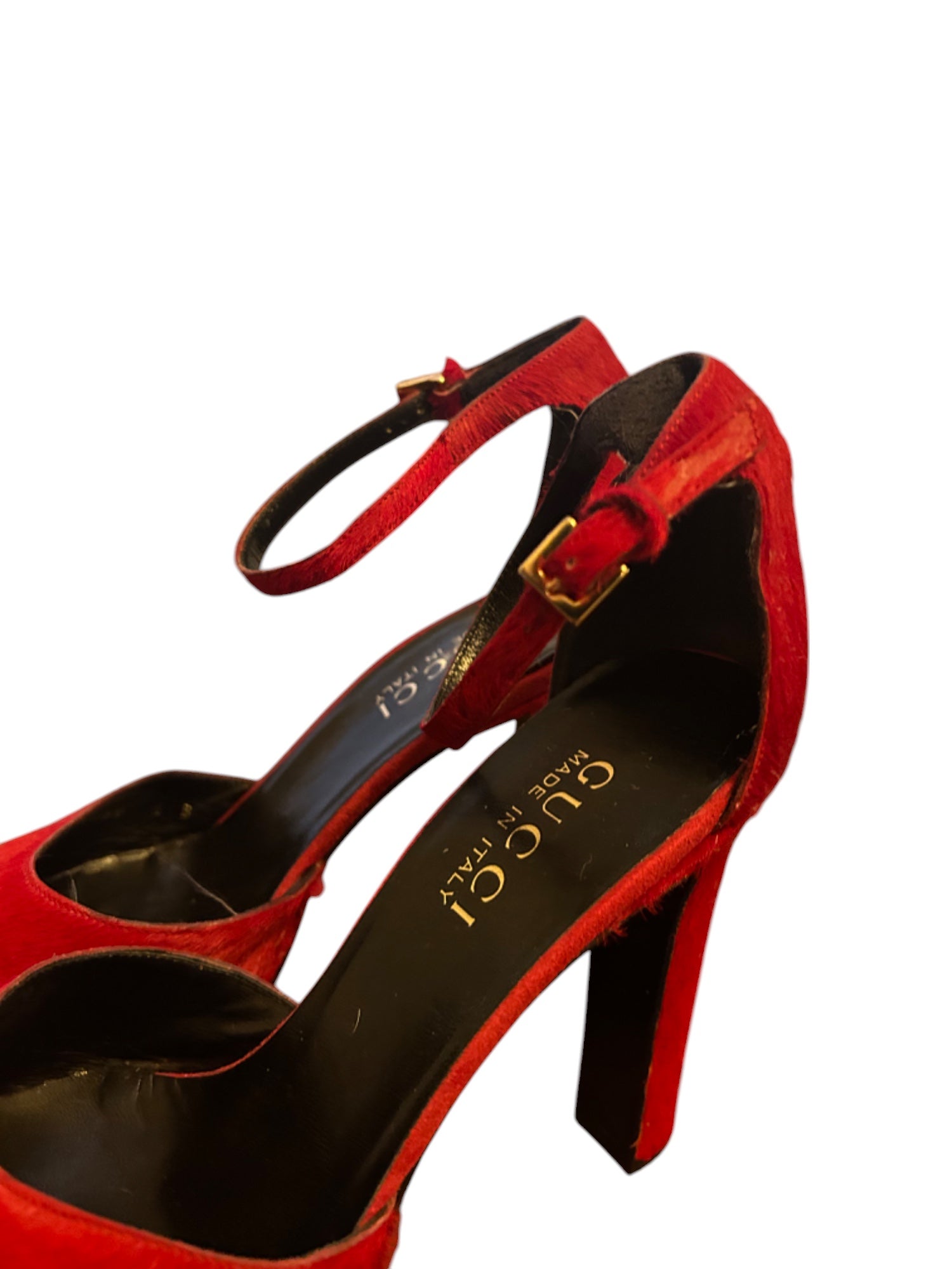 Rare Tom Ford for Gucci Red Advert Pony Hair Heels