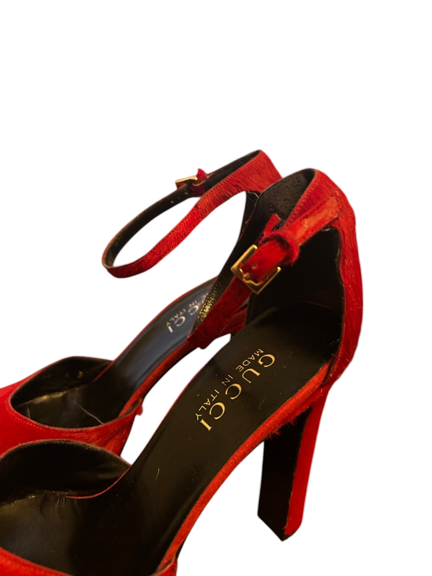 Rare Tom Ford for Gucci Red Advert Pony Hair Heels