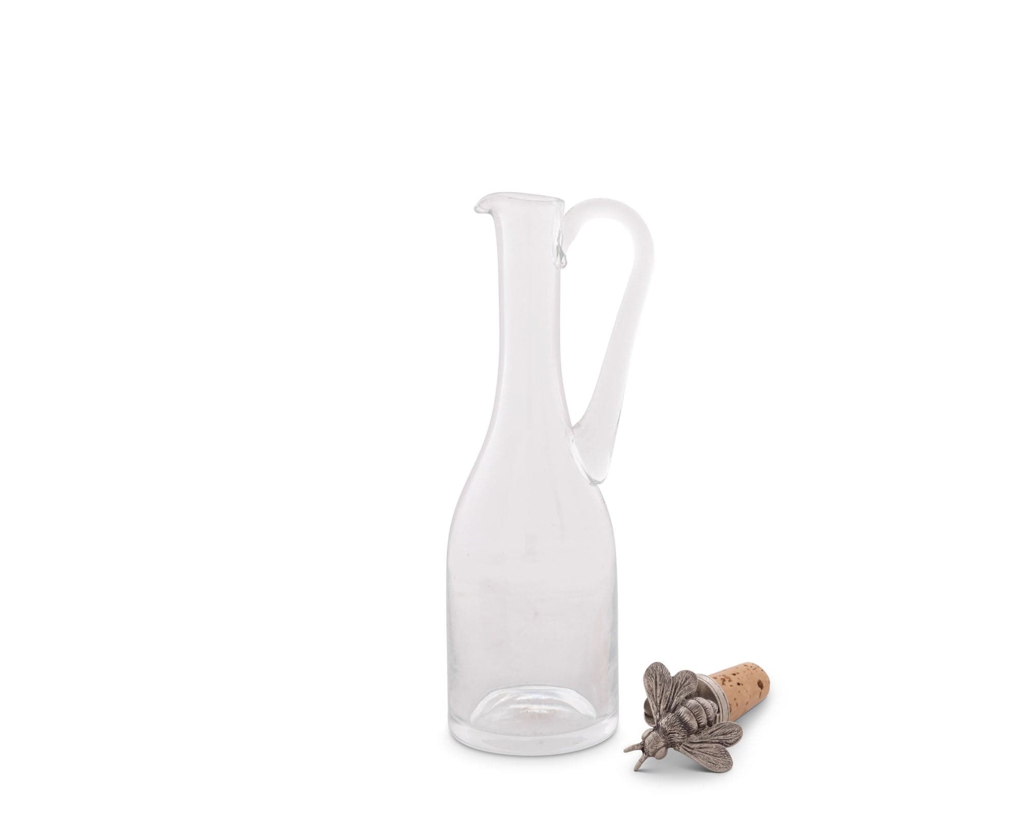 Cruet Bottle with Pewter Bee Cork Stopper