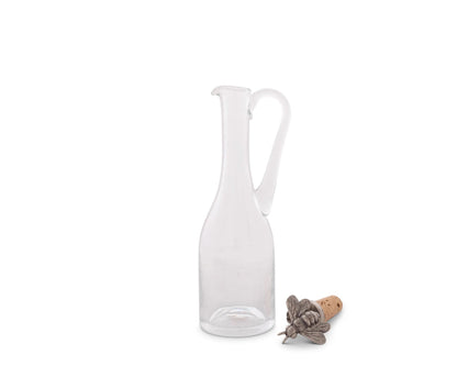 Cruet Bottle with Pewter Bee Cork Stopper