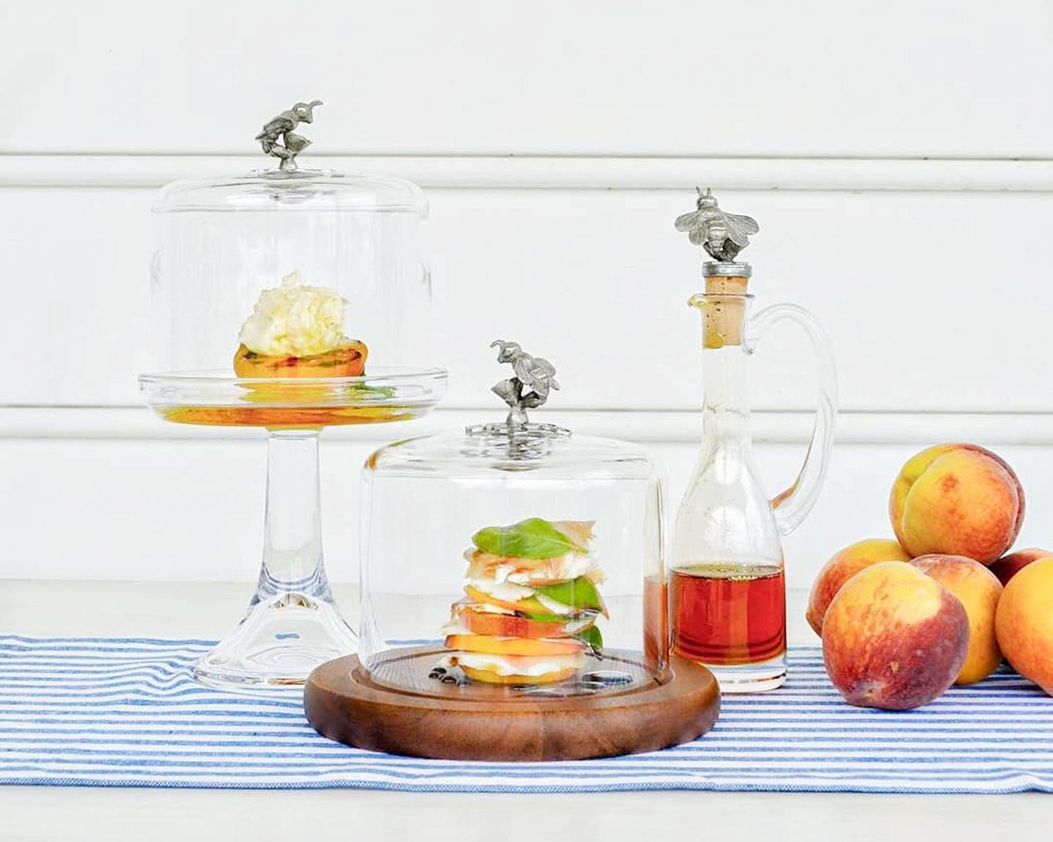Cruet Bottle with Pewter Bee Cork Stopper
