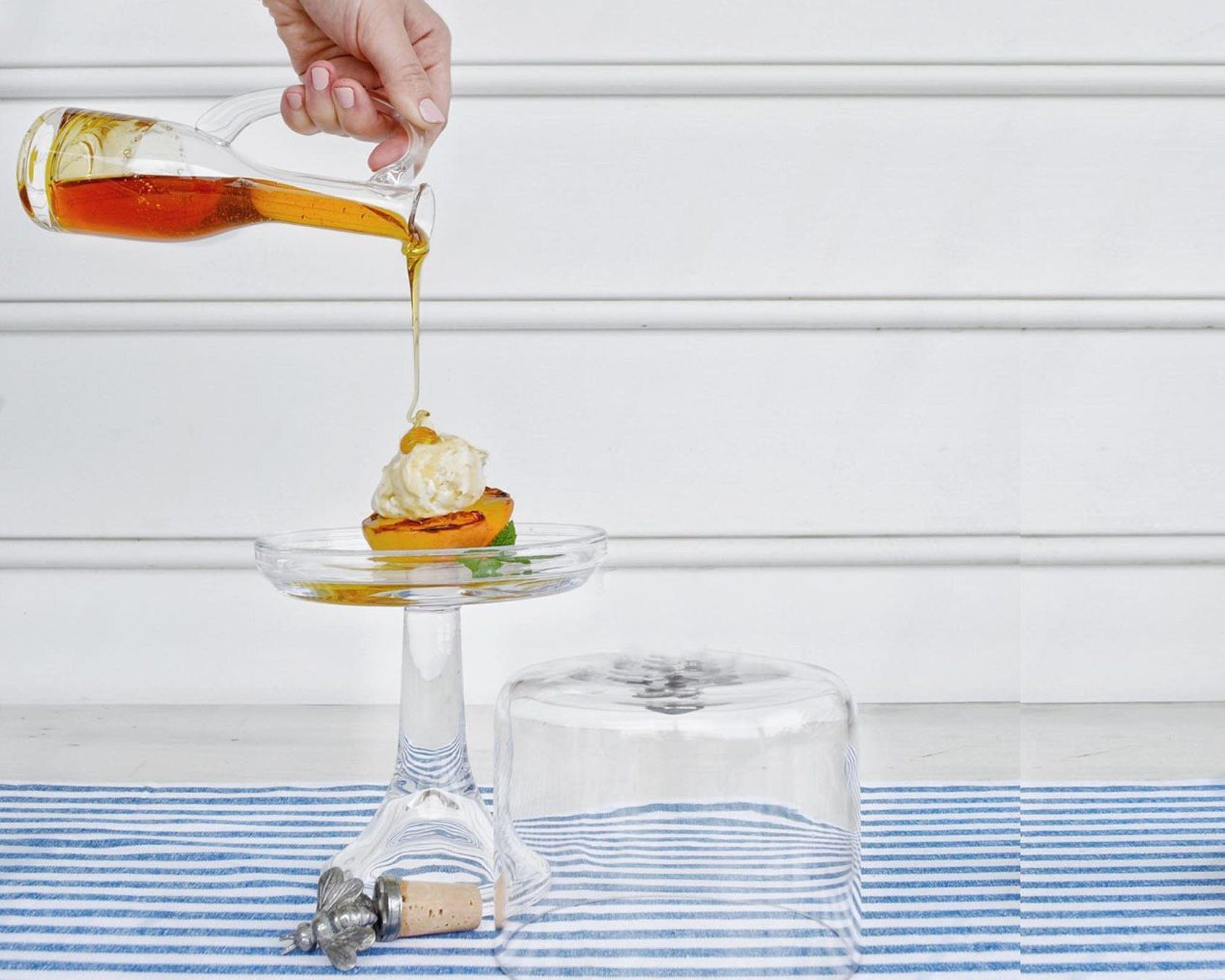 Cruet Bottle with Pewter Bee Cork Stopper