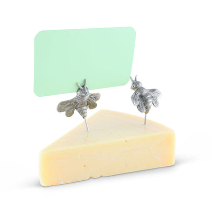 Pewter Honeybee Cheese Marker Set