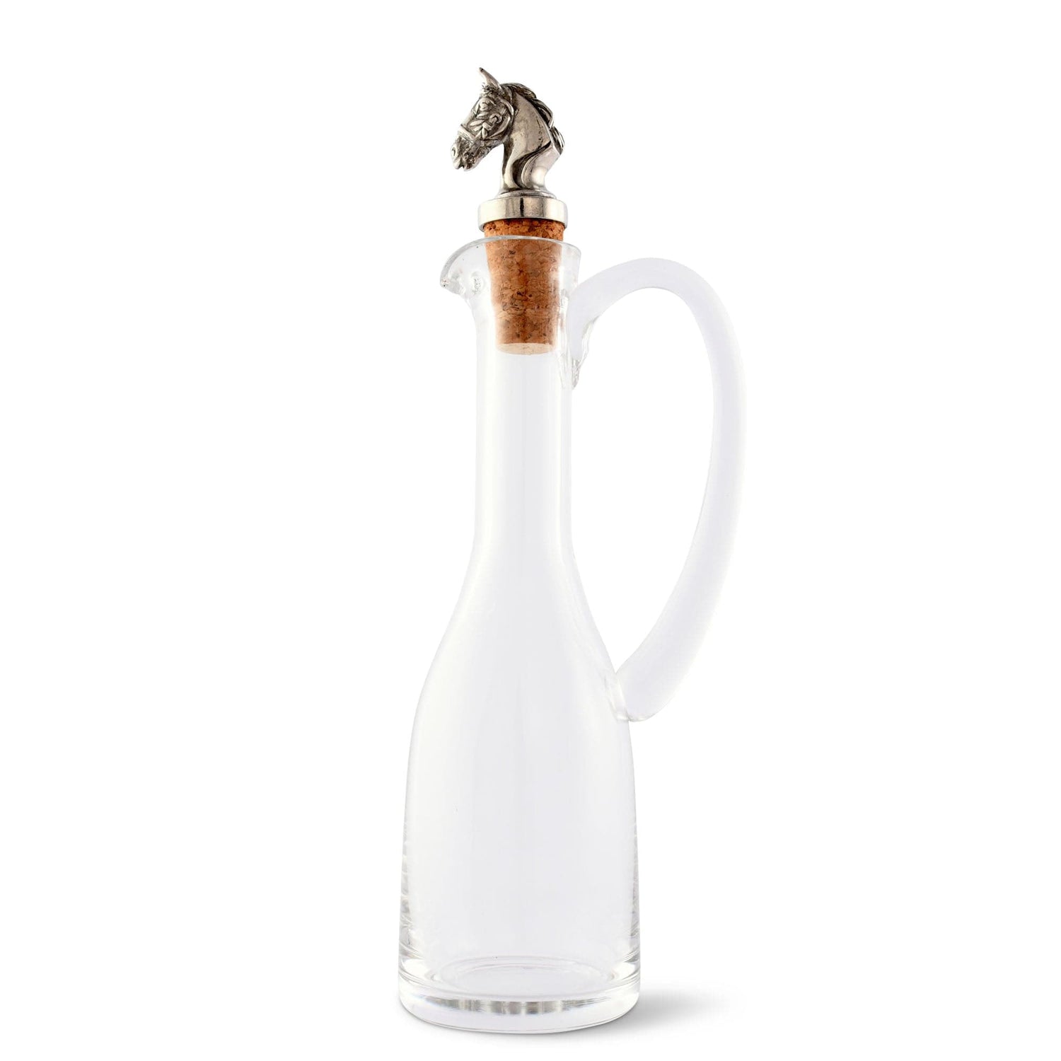 Cruet Bottle with Horse Head Cork Stopper