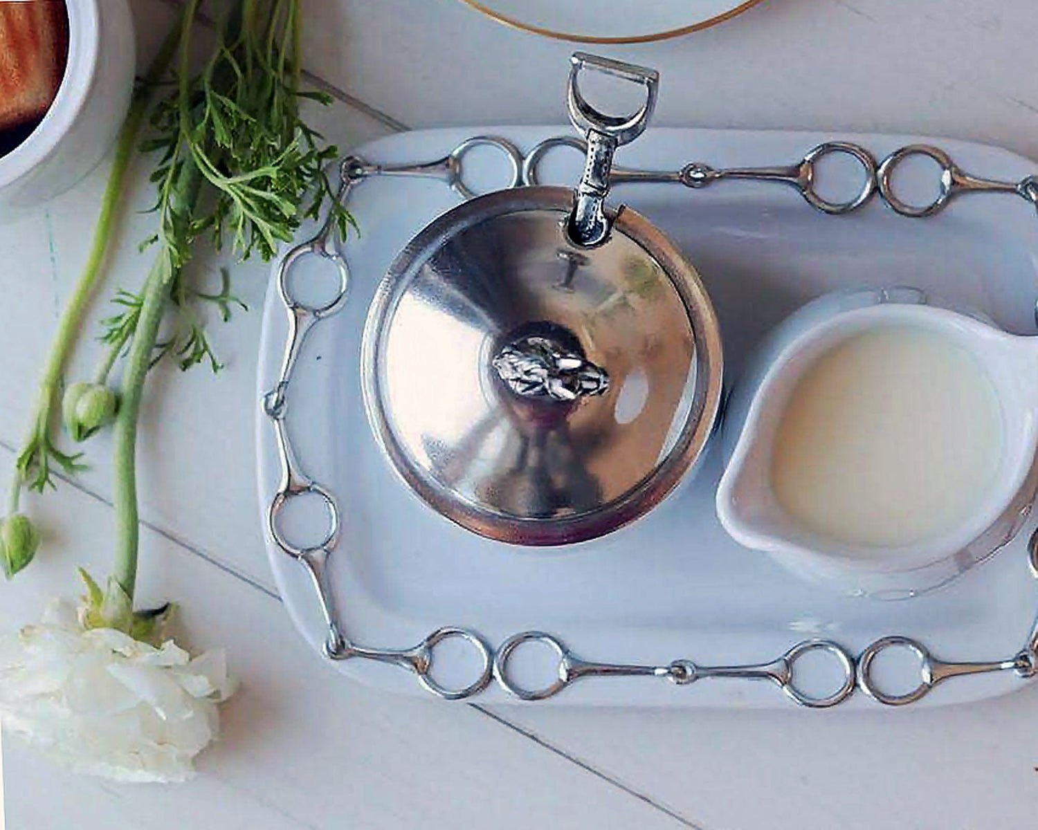 Equestrian Sugar and Creamer Set