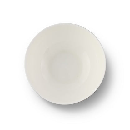Pewter Bit Bone China Round Cereal Bowl Platinum Rim