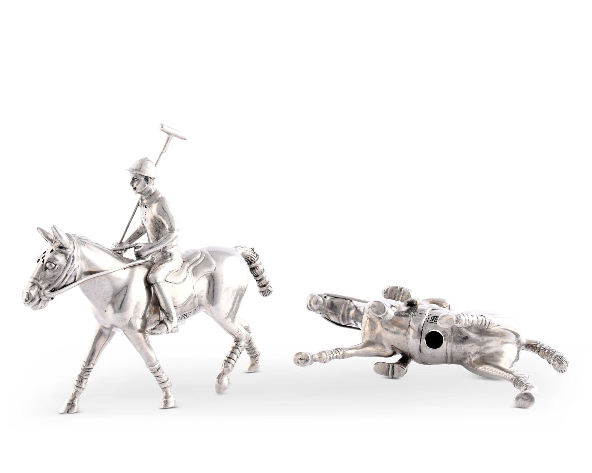 Pewter Polo Player Salt &amp; Pepper Set