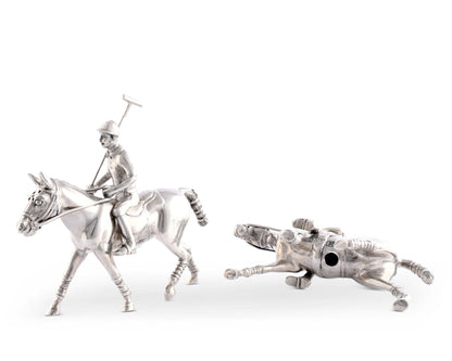 Pewter Polo Player Salt &amp; Pepper Set