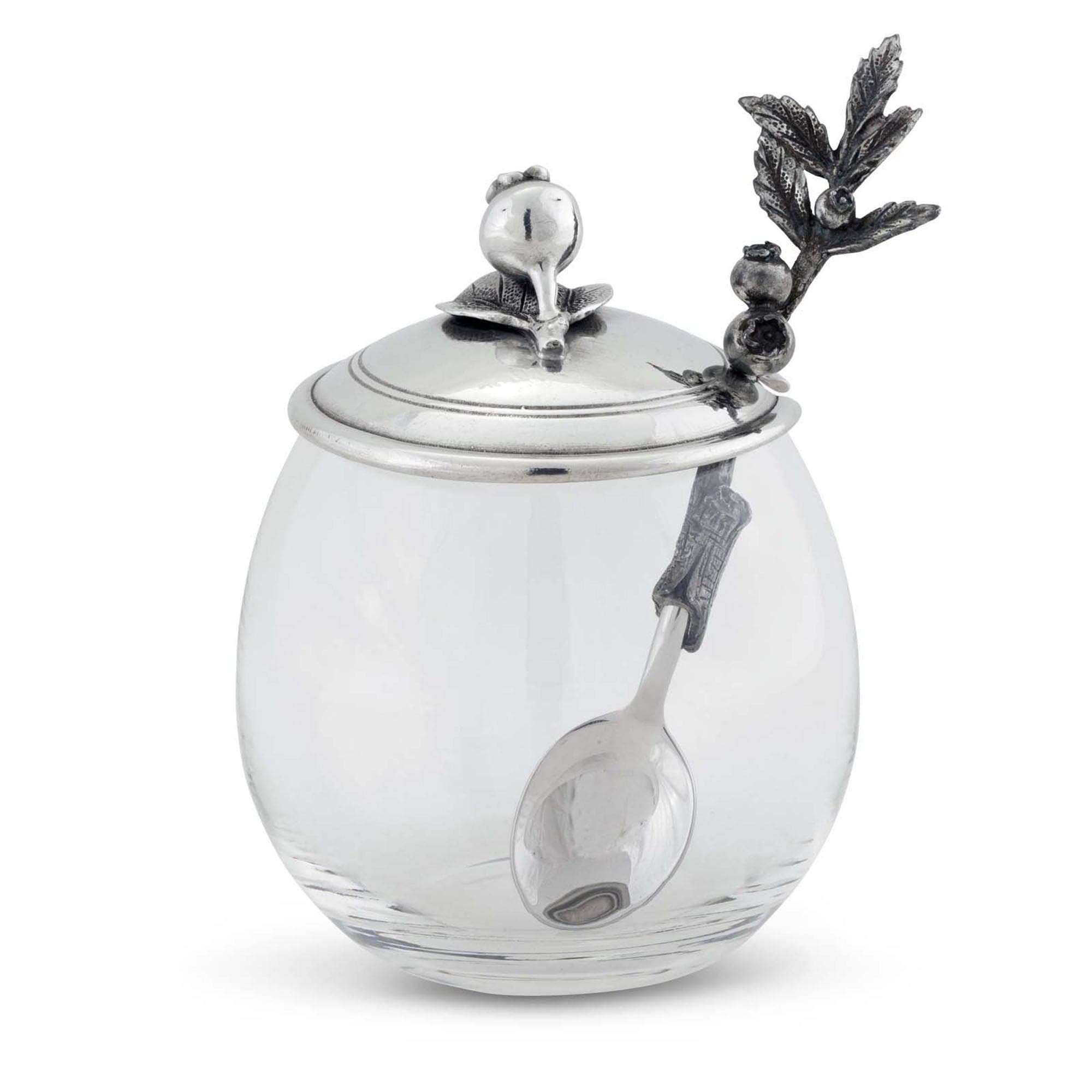 Blueberry Jam Jar with Spoon