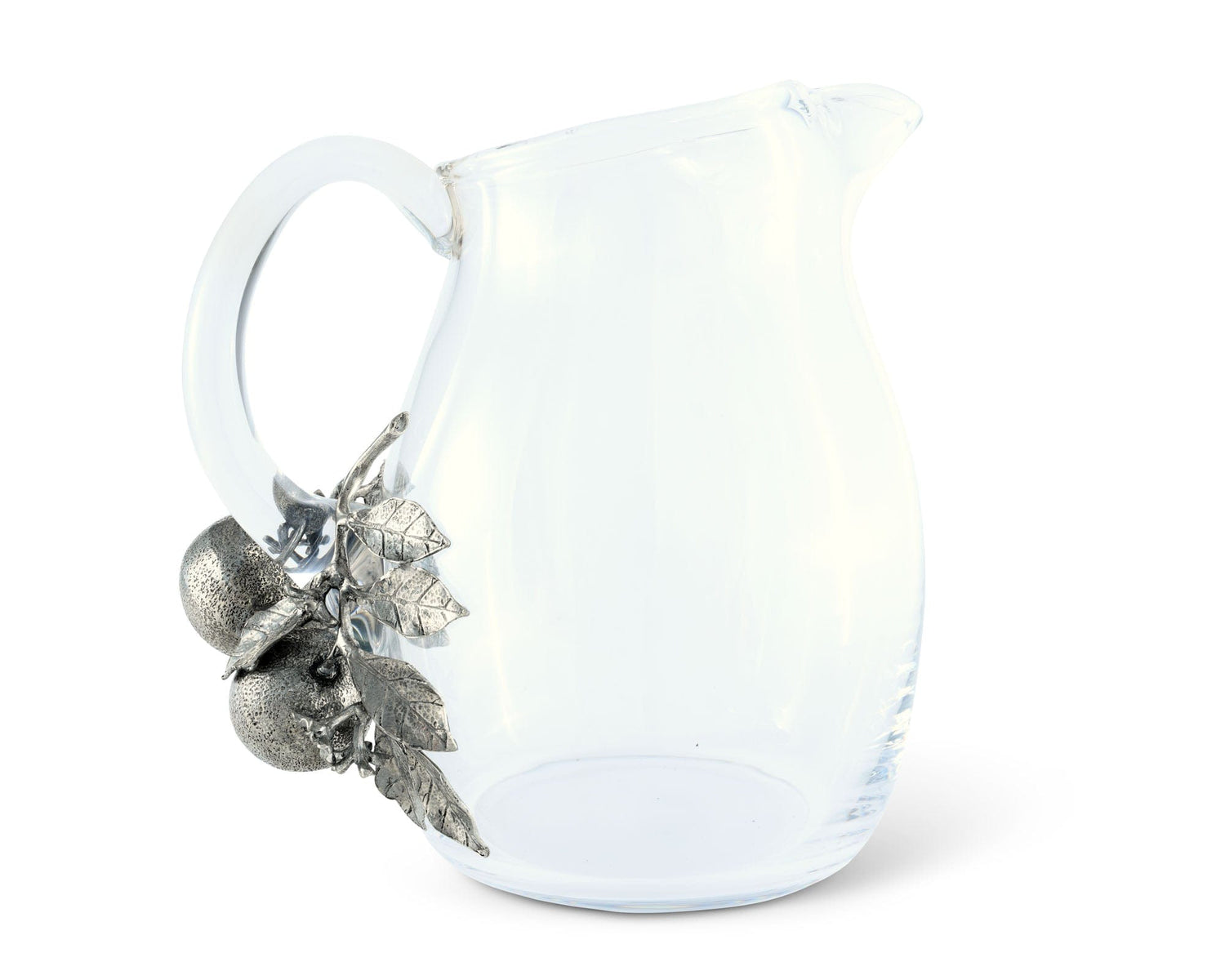 Orange Blooms Glass Pitcher