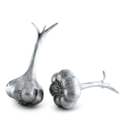 Pewter Garlic Salt &amp; Pepper Set