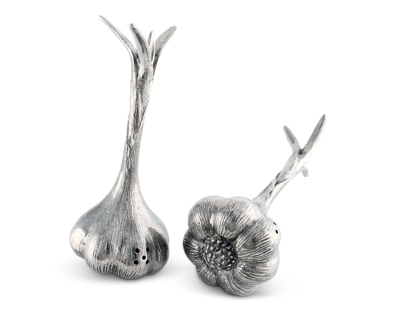 Pewter Garlic Salt &amp; Pepper Set