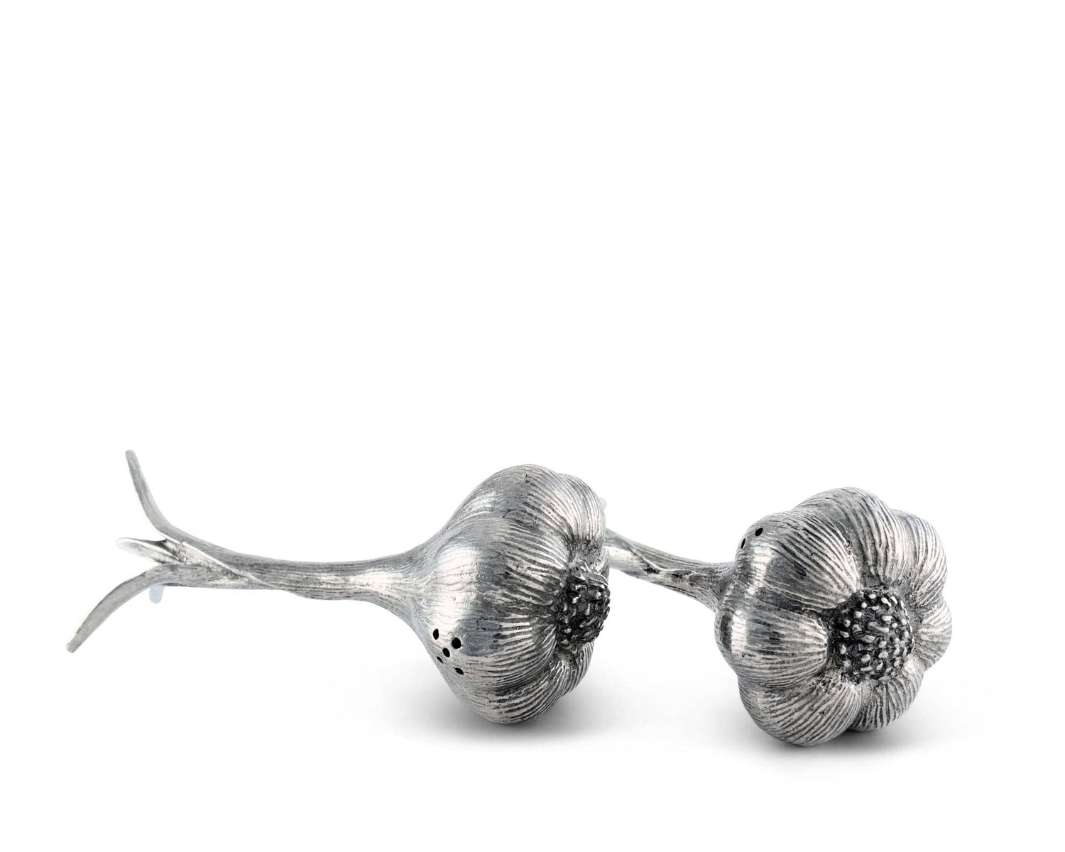 Pewter Garlic Salt &amp; Pepper Set