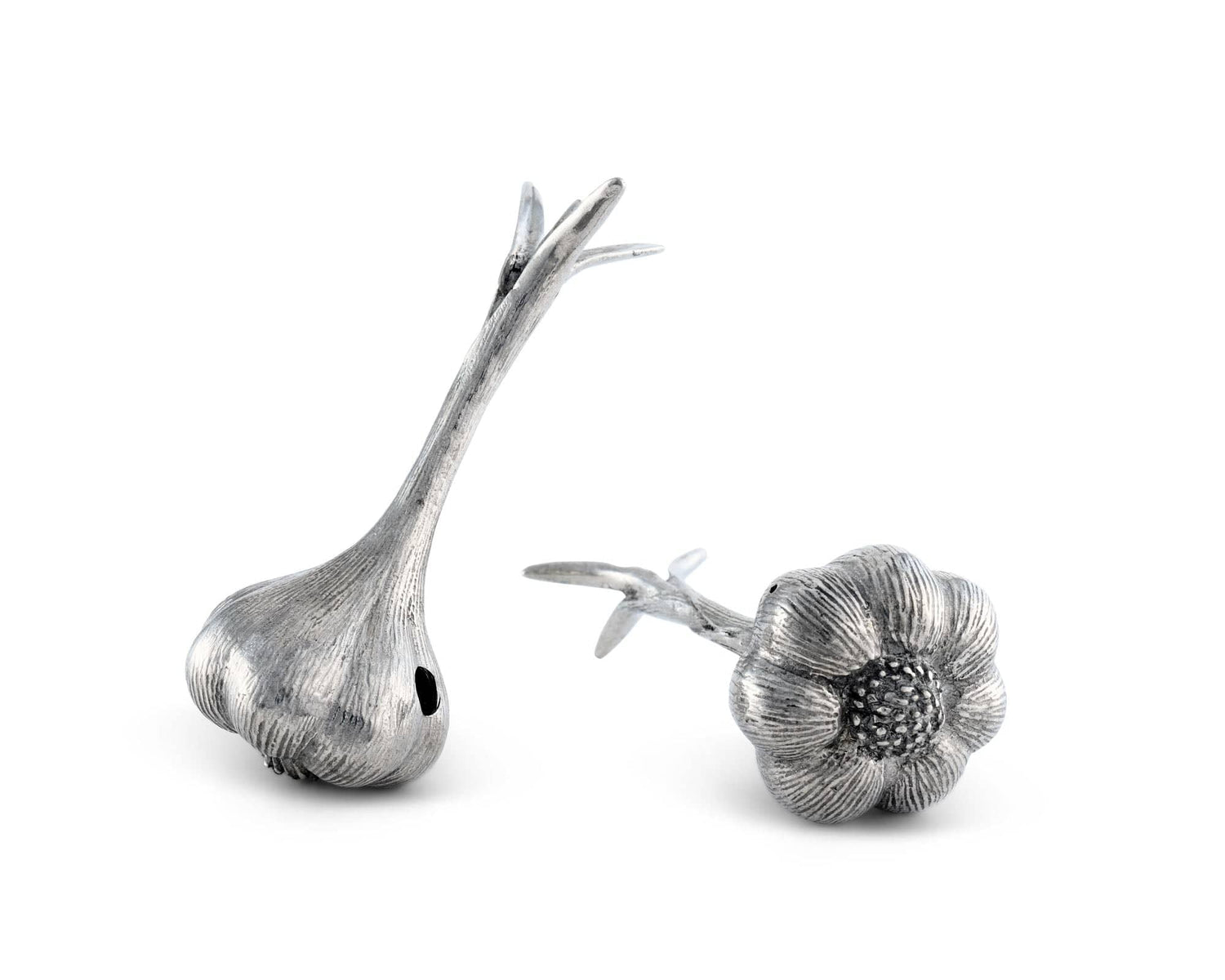 Pewter Garlic Salt &amp; Pepper Set
