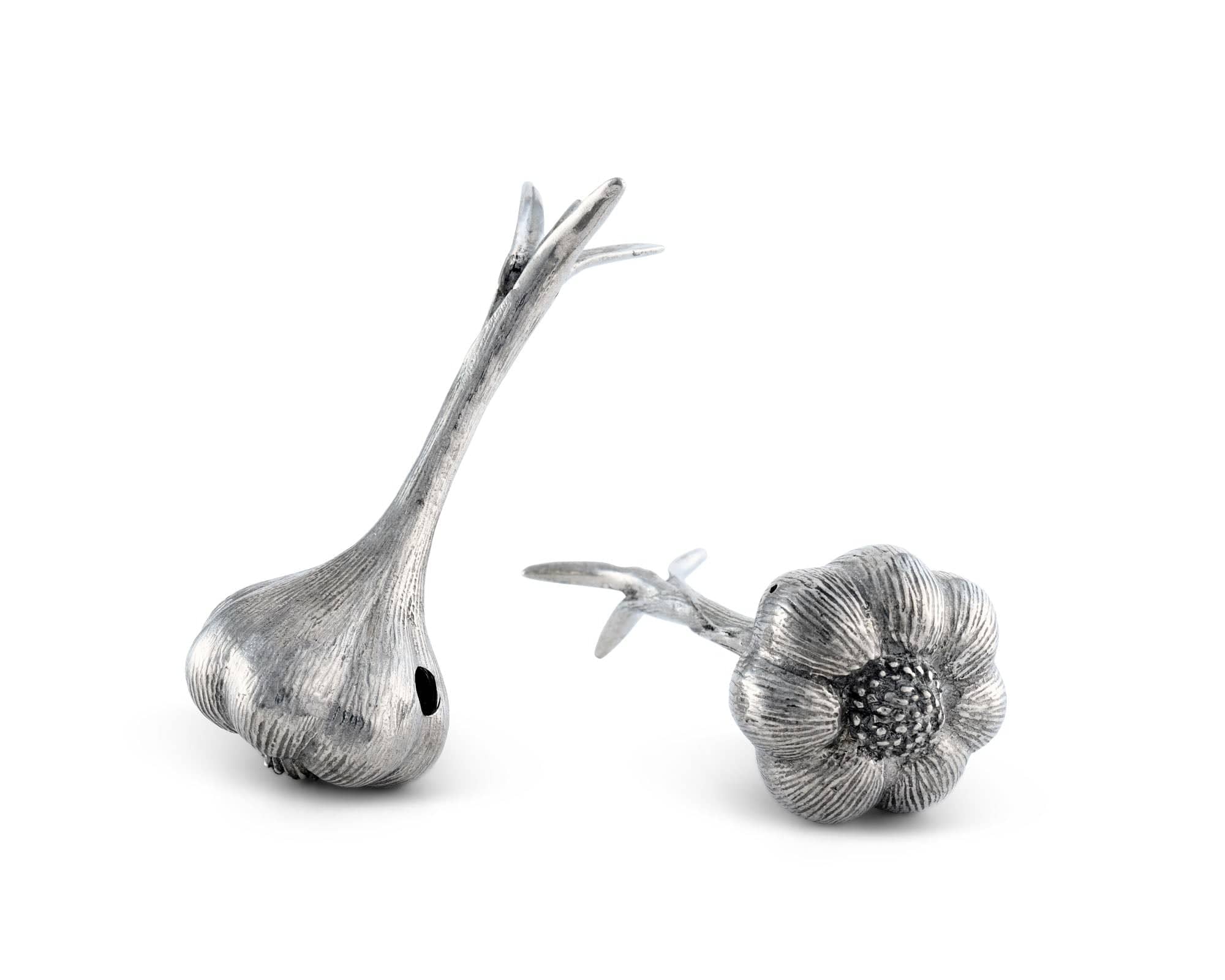 Pewter Garlic Salt &amp; Pepper Set