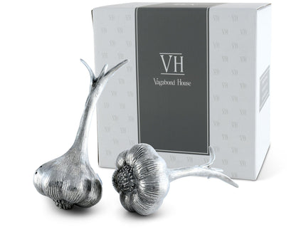 Pewter Garlic Salt &amp; Pepper Set