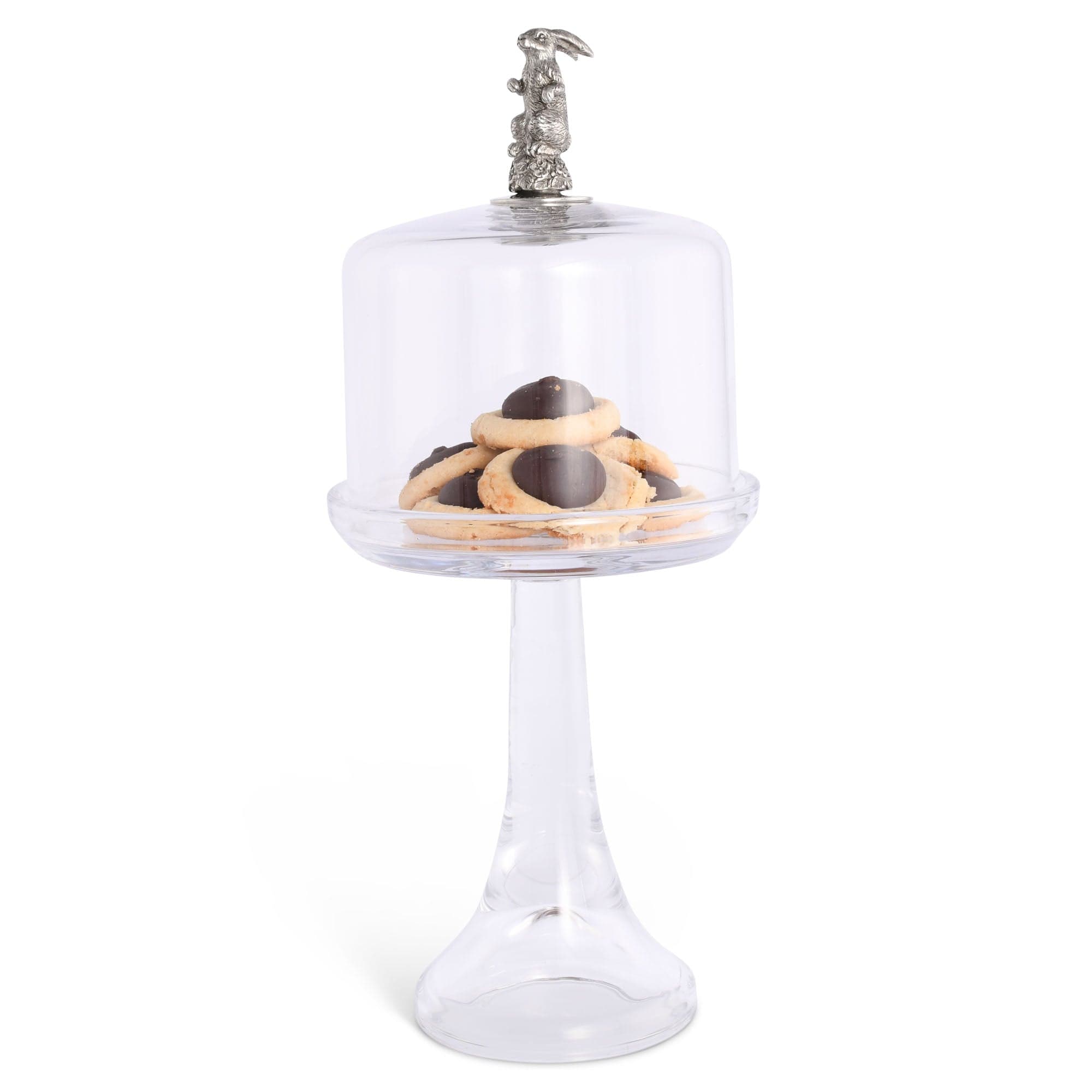 Bunny Glass Covered Cake / Dessert Stand
