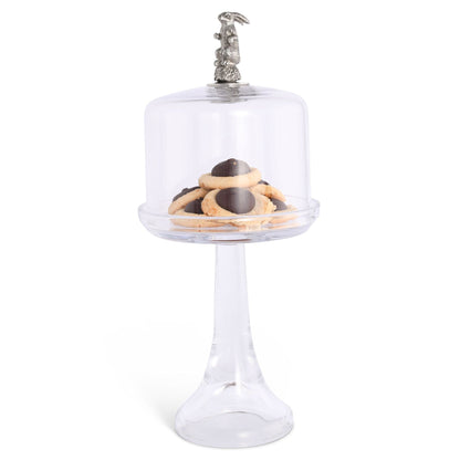 Bunny Glass Covered Cake / Dessert Stand