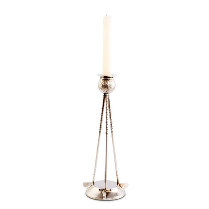 Golf Club Pewter Candlestick
