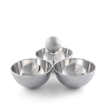 Golf Nut Bowl 3 Section